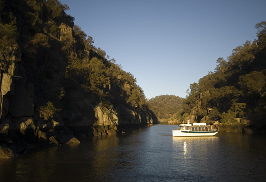 The Cataract Gorge and First Basin are close to Port Arthur and Wineglass Bay